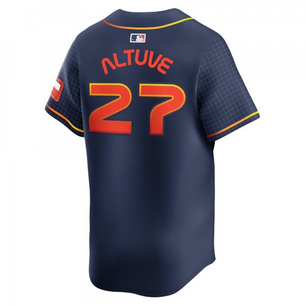 Men's Houston Astros Jose Altuve Nike Navy City Connect Limited Player Jersey