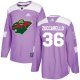 Minnesota Wild #36 Mats Zuccarello Purple Fights Cancer Stitched NHL Jersey