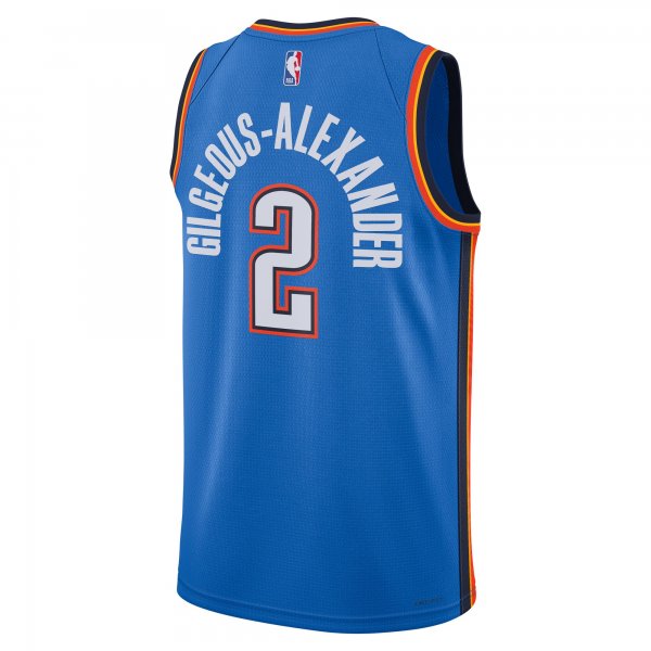 Unisex Oklahoma City Thunder Shai Gilgeous-Alexander Nike Blue Swingman Jersey - Icon Edition