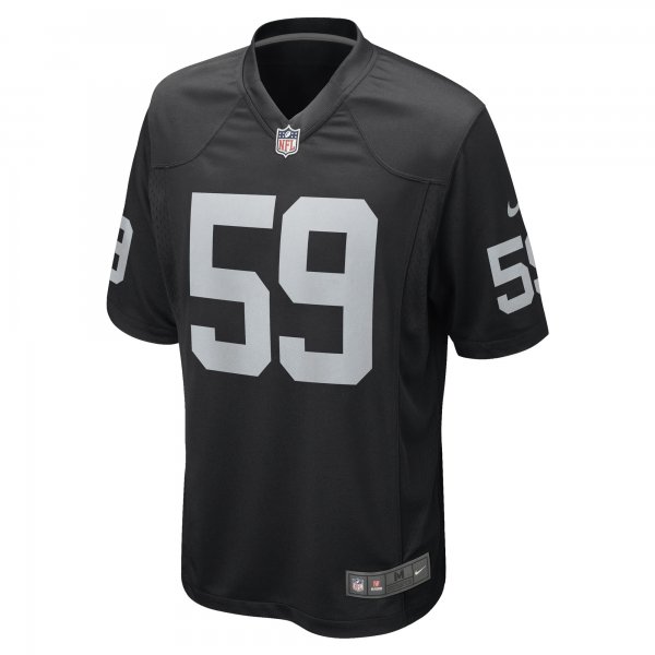 Men's Las Vegas Raiders Luke Masterson Nike Black Game Player Jersey