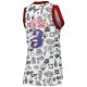 Women's Philadelphia 76ers Allen Iverson Mitchell & Ness White 2000 Doodle Swingman Jersey