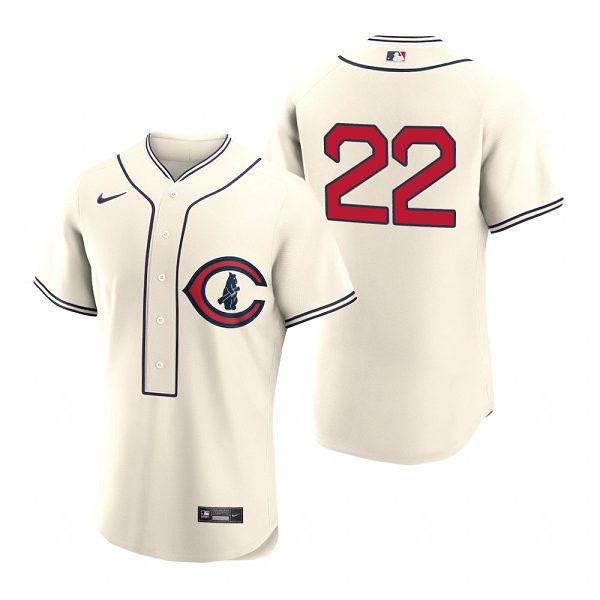 Men's MLB Chicago Cubs Jason Heyward #22 2022 Field of Dreams Cream Jersey