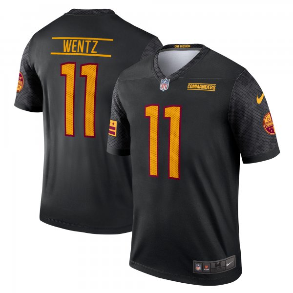 Men's Washington Commanders Carson Wentz Nike Black Alternate Legend Jersey