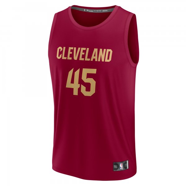 Men's Cleveland Cavaliers Donovan Mitchell Fanatics Wine Fast Break Replica Jersey - Icon Edition