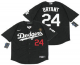 Men's Los Angeles Dodgers #24 Kobe Bryant Black With KB Patch Stitched MLB Cool Base Nike Jersey