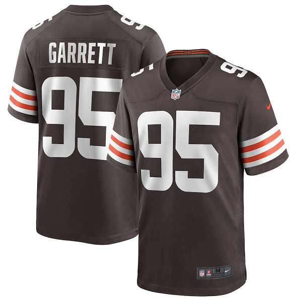 Men's Cleveland Browns #95 Myles Garrett Nike Brown Game Player Jersey