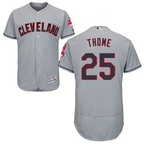 Cleveland Indians #25 Jim Thome Grey Flexbase Collection Stitched MLB Jersey