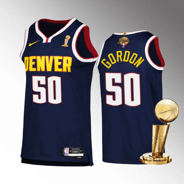 Men's Denver Nuggets Aaron Gordon 2023 NBA Finals Champions  Navy #50 IconEdition Jersey