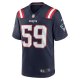 Men's New England Patriots Vederian Lowe Nike  Navy Team Game Jersey