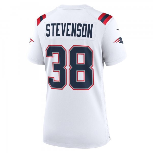 Women's New England Patriots Rhamondre Stevenson Nike White Game Player Jersey