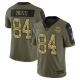 Minnesota Vikings Randy Moss Olive 2021 Salute To Service Limited Men's NFL Jersey