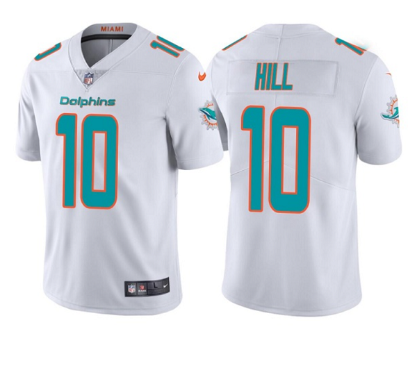 Men's Miami Dolphins #10 Tyreek Hill White Vapor Untouchable Limited Stitched Football Jersey