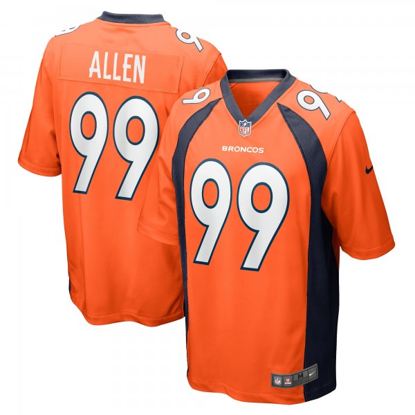 Men's Denver Broncos Zach Allen Nike Orange Game Player Jersey