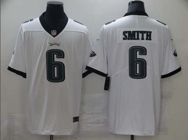 Men's Nike Philadelphia Eagles #6 DeVonta Smith White 2021 NFL Draft First Round Pick Game Jersey