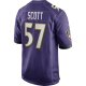 Men's Baltimore Ravens Bart Scott Nike Purple Game Retired Player Jersey