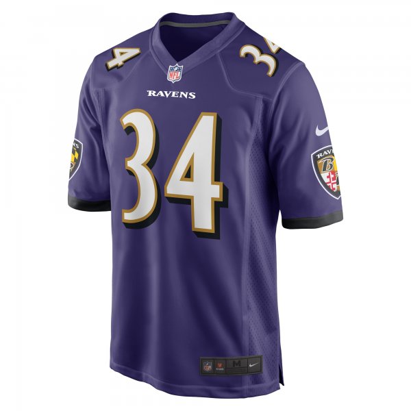 Men's Baltimore Ravens Keaton Mitchell Nike  Purple  Game Jersey