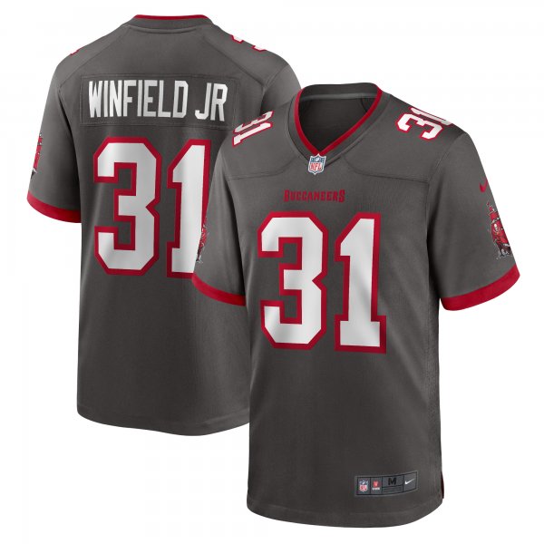 Men's Tampa Bay Buccaneers Antoine Winfield Jr. Nike Pewter Game Jersey