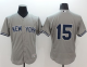 New York Yankees #15 Thurman Munson Grey Flexbase Collection Stitched MLB Jersey