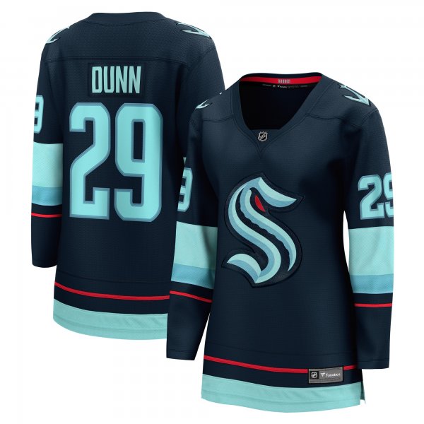 Women's Seattle Kraken Vince Dunn Fanatics Deep Sea Blue Home Breakaway Player Jersey