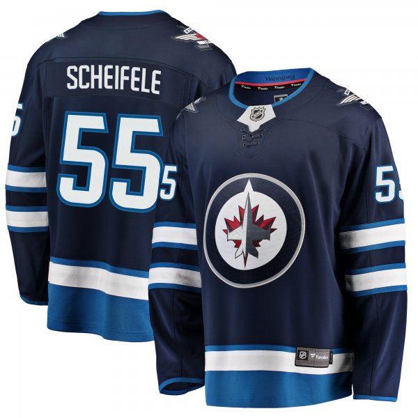 Men's Winnipeg Jets Mark Scheifele Fanatics Navy Breakaway Replica Jersey