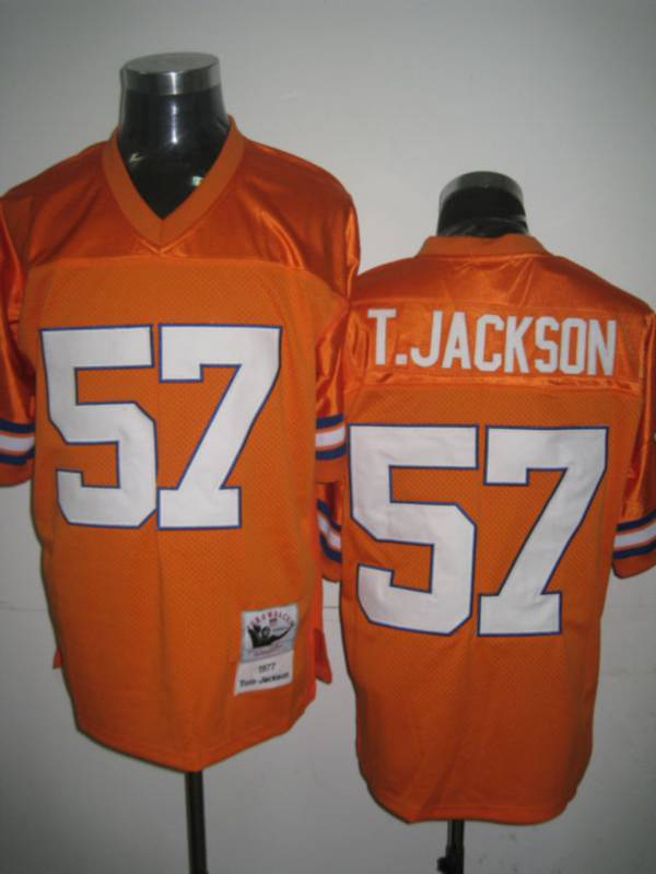 Mitchel And Ness Denver Broncos #57 Tom Jackson Orange Stitched Throwback NFL Jersey