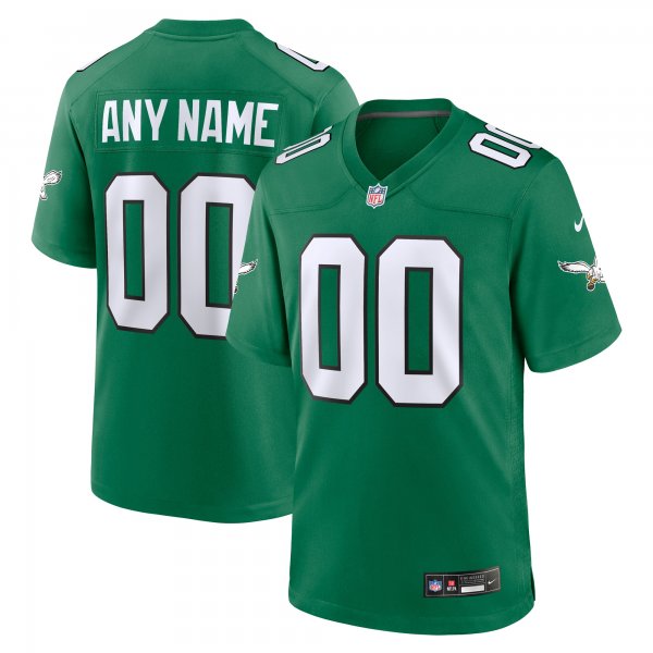 Men's Philadelphia Eagles Nike Kelly Green Alternate Custom Game Jersey