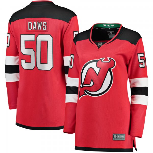 Women's New Jersey Devils Nico Daws Fanatics Red Home Breakaway Player Jersey