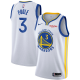 Men's Nike Golden State Warriors #3 Jordan Poole White 2020/21 Swingman Badge Association Edition NBA Jersey