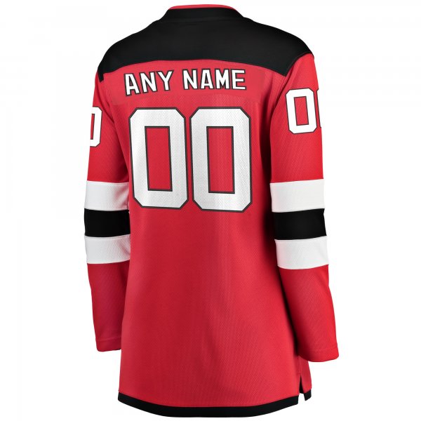 Women's New Jersey Devils Fanatics Red Home Breakaway Custom Jersey