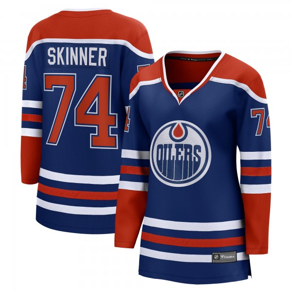 Women's Edmonton Oilers Stuart Skinner Fanatics Royal Home Breakaway Player Jersey