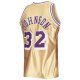 Men's Los Angeles Lakers Magic Johnson Gold Mitchell & Ness 75th Anniversary 1984/85 Hardwood Classics Swingman Jersey