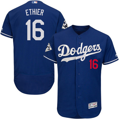 Los Angeles Dodgers #16 Andre Ethier Blue Flexbase Collection 2017 World Series Bound Stitched MLB Jersey