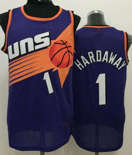 Men's Phoenix Suns #1 Penny Hardaway Purple Throwback Stitched NBA Jersey