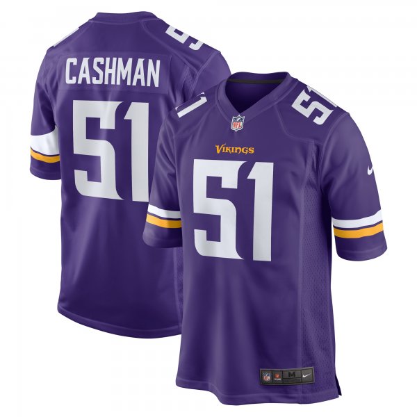 Men's Minnesota Vikings Blake Cashman Nike  Purple Team Game Jersey