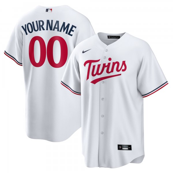 Men's Minnesota Twins Nike White Home Replica Custom Jersey