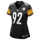 Women's Pittsburgh Steelers James Harrison Nike Black Retired Game Jersey