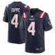 Men's New England Patriots Bailey Zappe Nike Navy Game Player Jersey