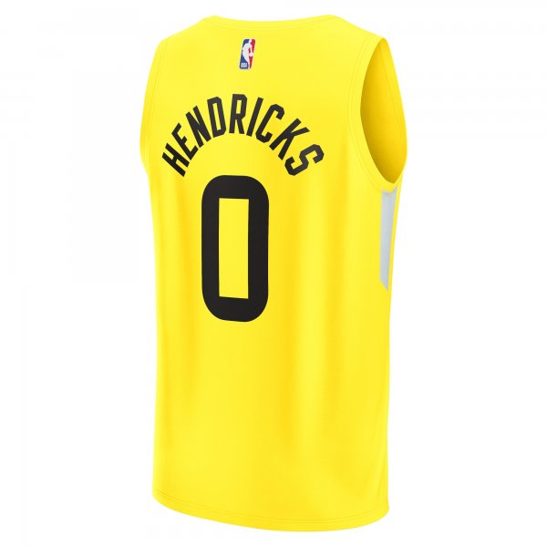 Men's Utah Jazz Taylor Hendricks Fanatics Yellow  Fast Break Replica Jersey - Icon Edition