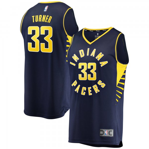 Men's Indiana Pacers Myles Turner Fanatics Navy Fast Break Replica Jersey - Icon Edition