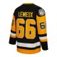 Men's Pittsburgh Penguins Mario Lemieux Mitchell & Ness Black Captain Patch 1991/92 Blue Line Player Jersey