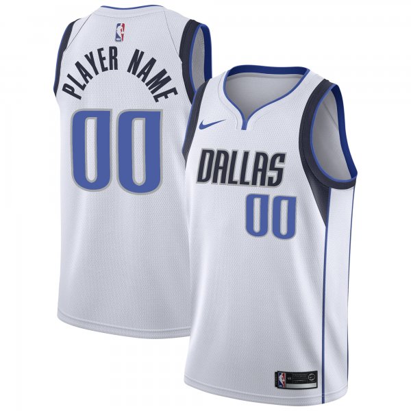 Men's Dallas Mavericks Nike White Custom Swingman Jersey - Association Edition