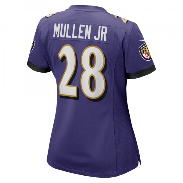 Women's Baltimore Ravens Trayvon Mullen Jr. Nike  Purple Team Game Jersey