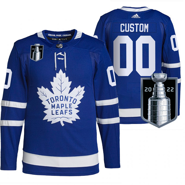 Men's Toronto Maple Leafs 2022 Stanley Cup Playoffs Royal Custom Jersey