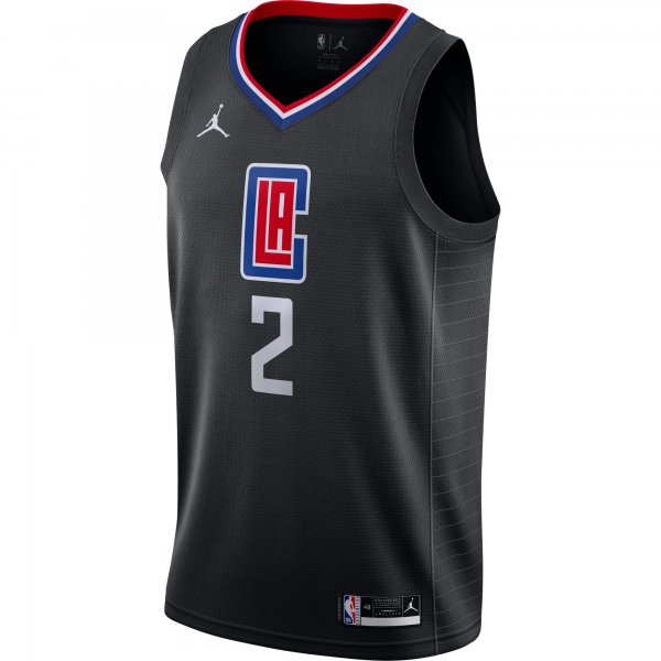 Men's LA Clippers Kawhi Leonard Jordan Brand Black 2020/21 Swingman Jersey - Statement Edition