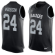 Nike Las Vegas Raiders #24 Charles Woodson Black Team Color Men's Stitched NFL Limited Tank Top Jersey