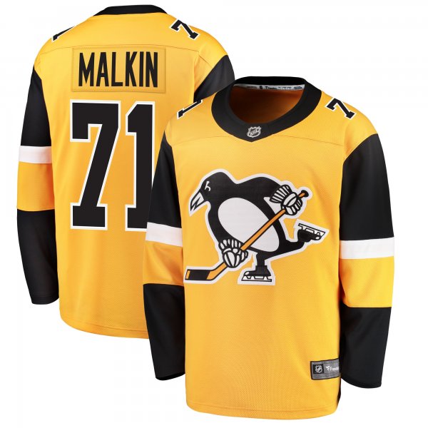 Youth Pittsburgh Penguins Evgeni Malkin Fanatics Gold Alternate Breakaway Player Jersey