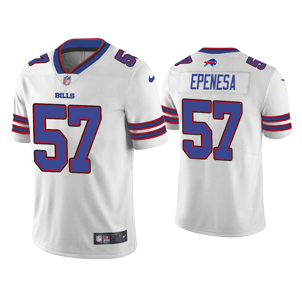 Men's #57 A.J. Epenesa Buffalo Bills White 2020 NFL Draft Vapor Limited Jersey