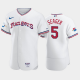 Men's Texas Rangers #5 Corey Seager 1972 Throwback White 50th Anniversary Home MLB Flex Base Jersey