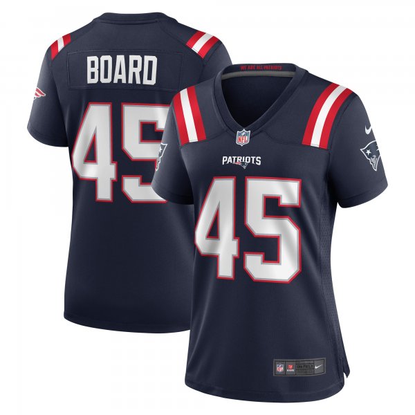 Women's New England Patriots Chris Board Nike Navy Game Player Jersey