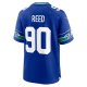 Men's Seattle Seahawks Jarran Reed Nike Royal Throwback Player Game Jersey